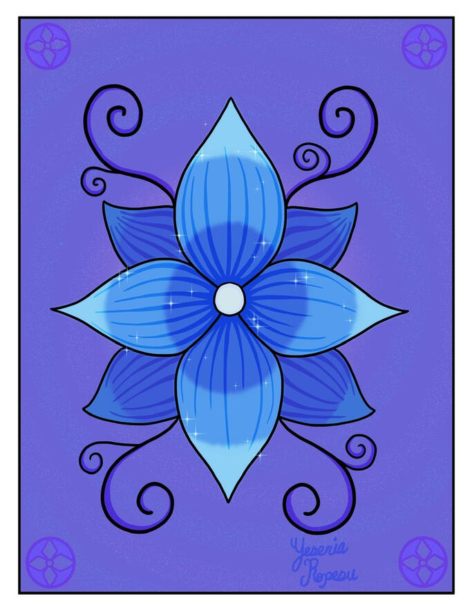 Radiant Blue Flower